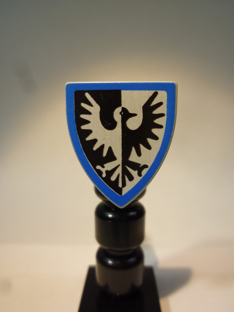 LEGO® Schild Schutzschild dreieckig Ritter Adler Falcon blau (3846px9)