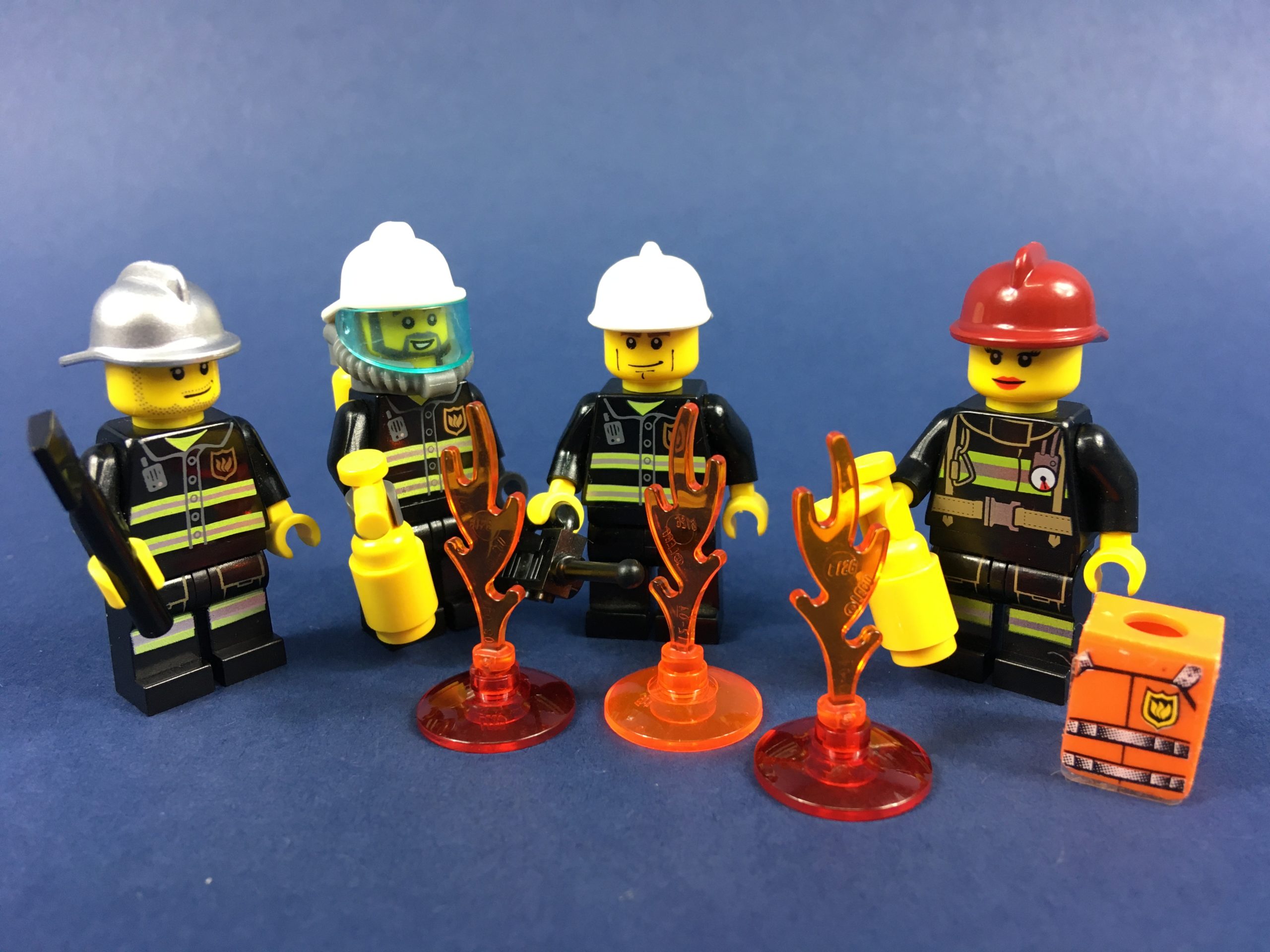 weiß Lego City 1 Feuerwehrmann mit Sauerstoffflaschen 